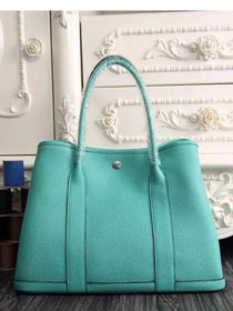 Hermes original togo leather garden party 36 bag G0360 cyan