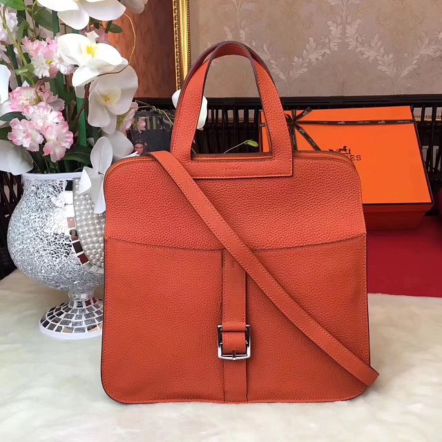 Hermes original togo leather halzan 31 bag H031 orange