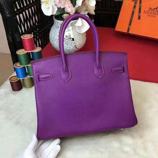 Hermes original epsom leather birkin 25 bag H25-3 anemone