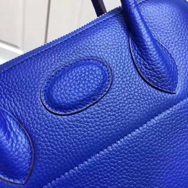 Hermes calfskin small bolide 27 bag B27 royal blue