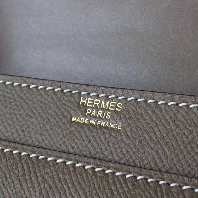 Hermes original epsom leather verrou chaine bag V23 light gray
