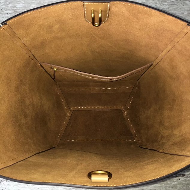 2018 celine original bare calfskin sangle medium bucket bag 77427 coffee