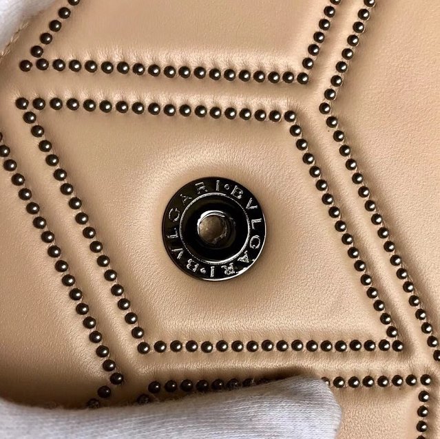 Blvgari original lambskin serpenti forever cover flap bag 286547 apricot