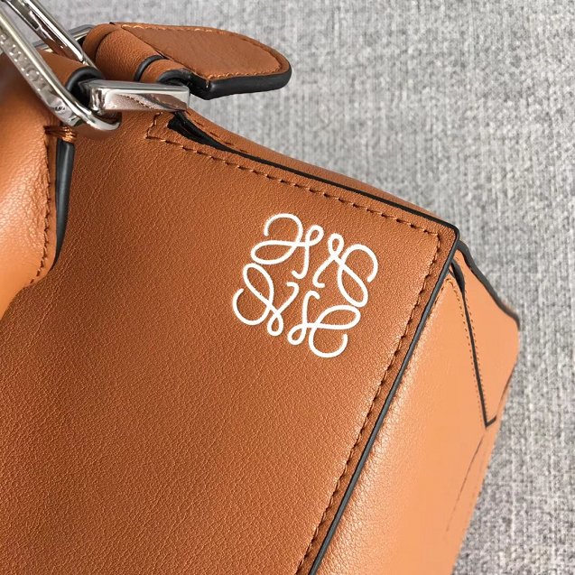 Loewe original calfskin medium puzzle bag A510P49 brown