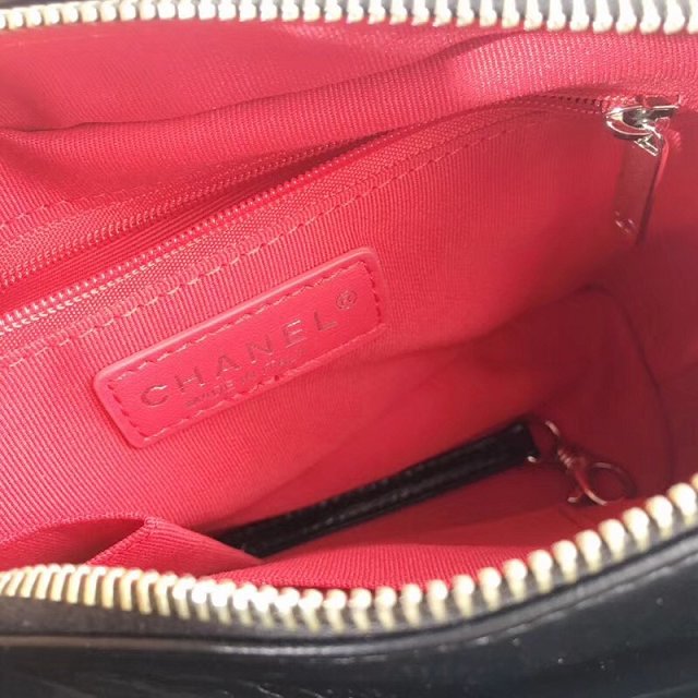 CC original aged calfskin gabrielle small hobo bag A91810 black