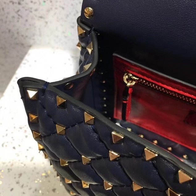 Valentino original lambskin rockstud medium chain bag 0122 black