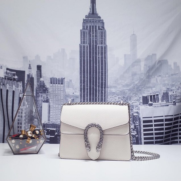 GG original leather dionysus mini shoulder bag 421970 white