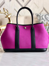 Hermes original canvas large garden party 36 bag G36 purple