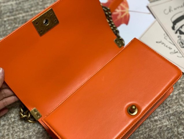 CC original genuine stingray skin boy bag A67086 orange