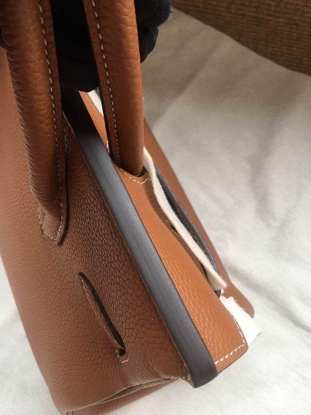 Hermes soft calf leather birkin 25 bag H25-5 coffee