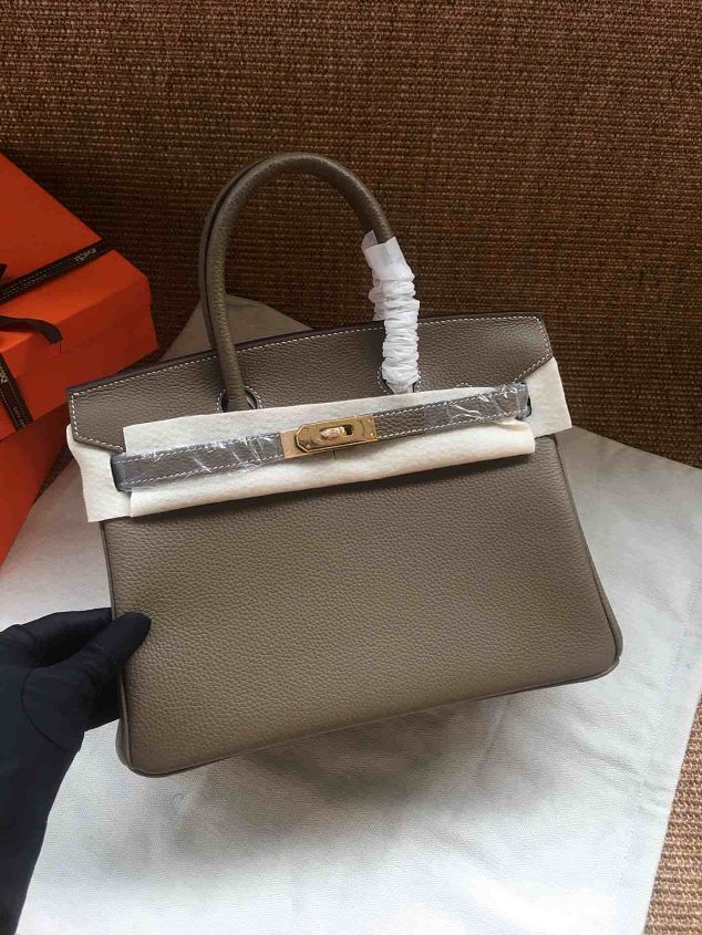 Hermes soft calf leather birkin 25 bag H25-5 dark grey