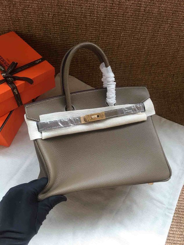 Hermes soft calf leather birkin 25 bag H25-5 dark grey