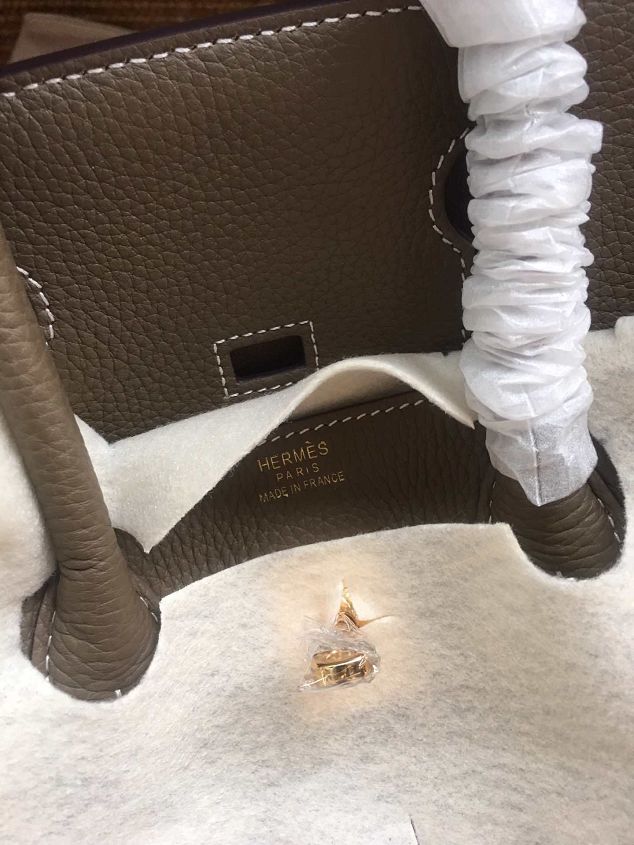 Hermes soft calf leather birkin 25 bag H25-5 dark grey