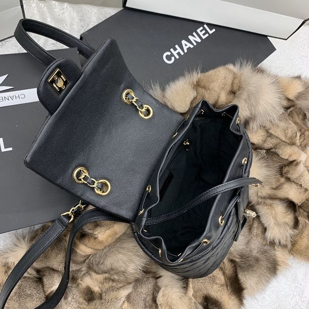 CC original grained calfskin small backpack A69964 black