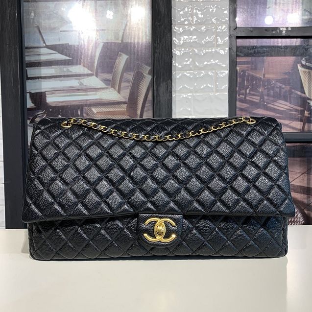 CC original lambskin max flap bag A91169 black