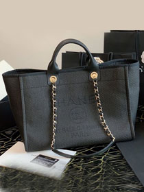 CC original canvas&mixed fibers large shopping bag A66941-3 black