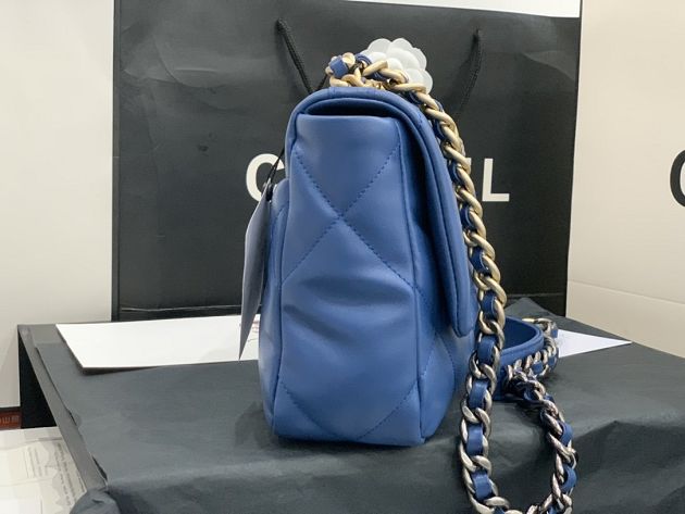 2020 CC original lambskin 19 flap bag AS1160 royal blue