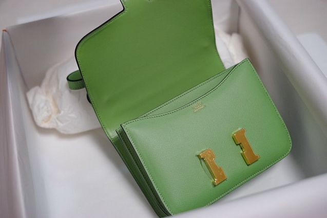 Hermes original epsom leather small constance bag C019 vert criquet