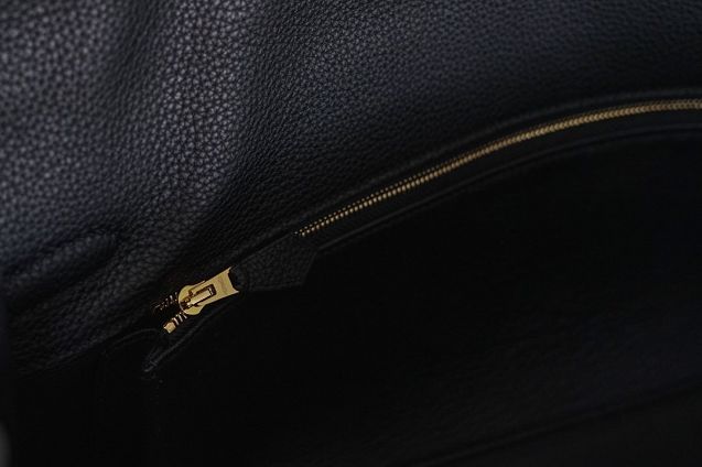 Hermes original calfskin kelly 42 shoulder bag BK0057 black