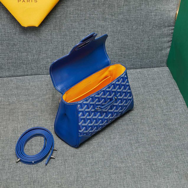 Goyard original canvas  mini saigon bag GY0007 blue