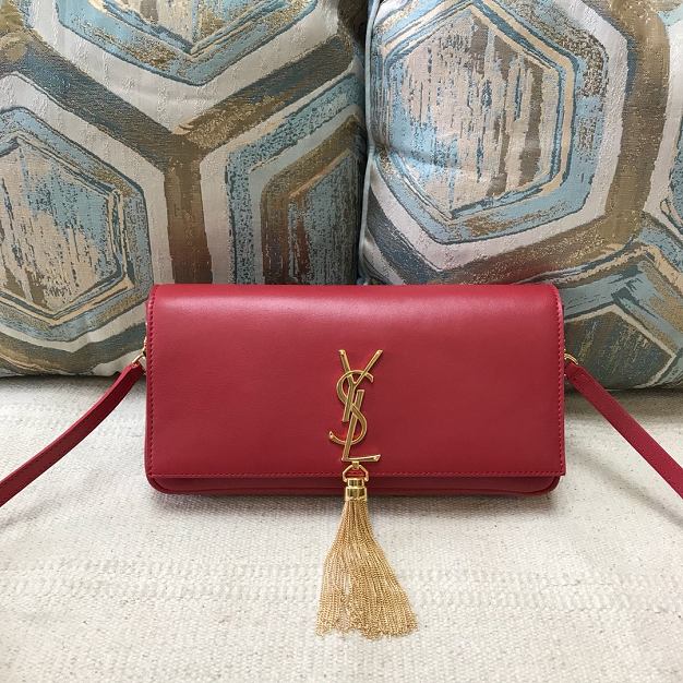 YSL original lambskin kate 99 bag 604276 red
