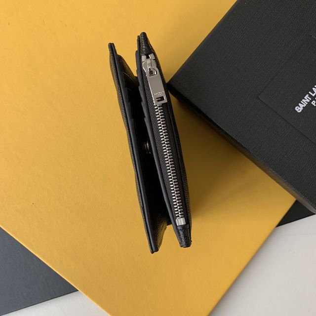 YSL original grained calfskin card holder 575974 