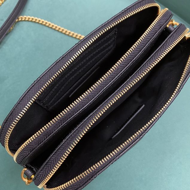 YSL original lambskin becky chain bag 608941 black