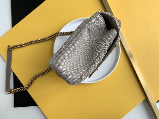 YSL original linen college medium bag 600279 beige	