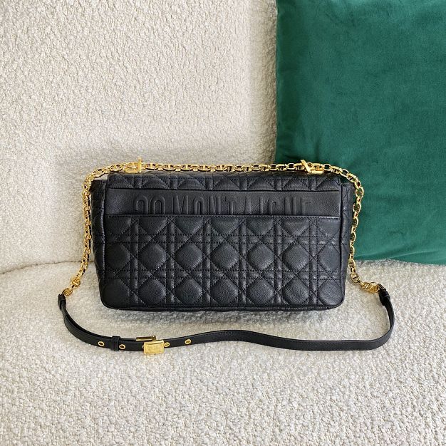 Dior original calfskin large caro bag M9243 black