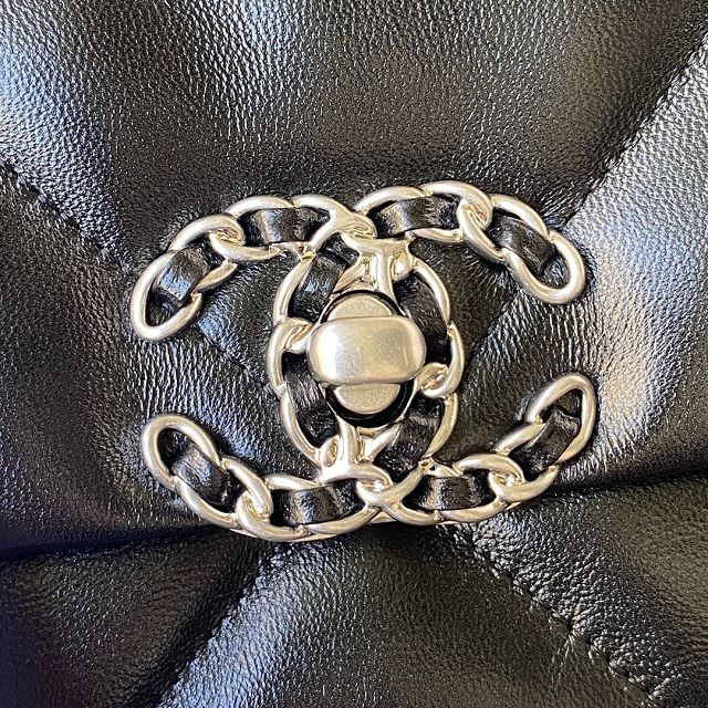 CC original lambskin 19 small flap bag AS1160 black