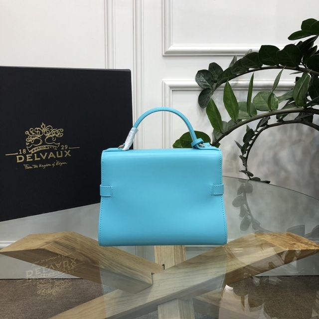 Delvaux original box calfskin tempete pm bag AA0505 blue