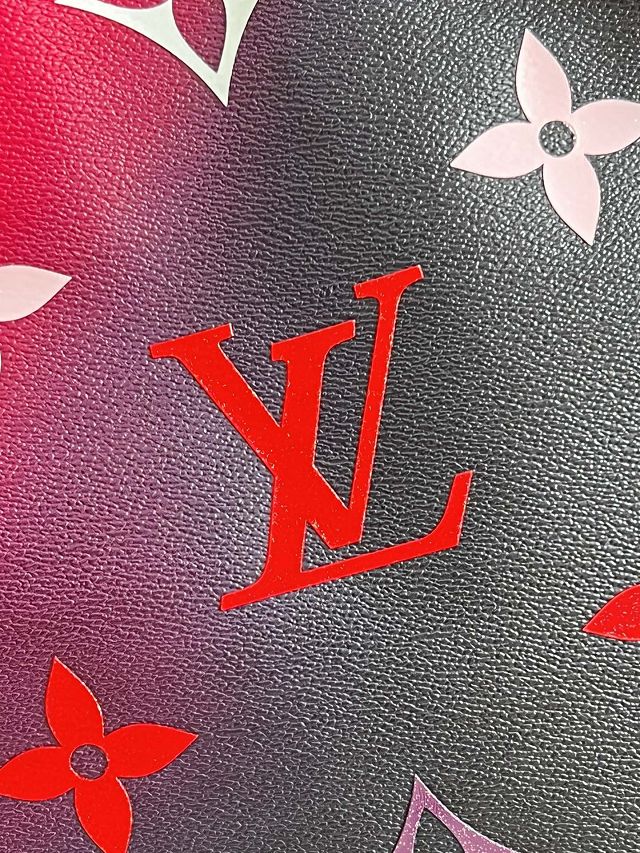 Louis vuitton original monogram canvas neverfull mm M20511 fuchsia