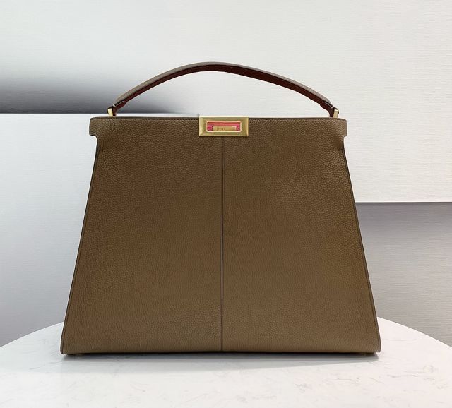 Fendi original calfskin large peekaboo Iseeu tote 7VA528 brown