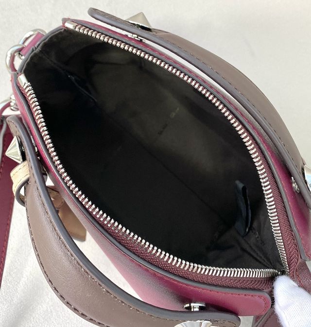 Fendi original calfskin mini by the way boston bag 8BL145 burgundy