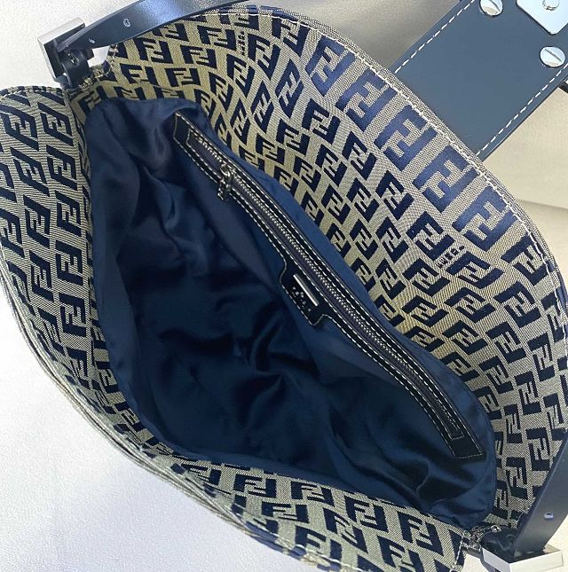 Fendi original fabric large shoulder bag 8BR156 blue