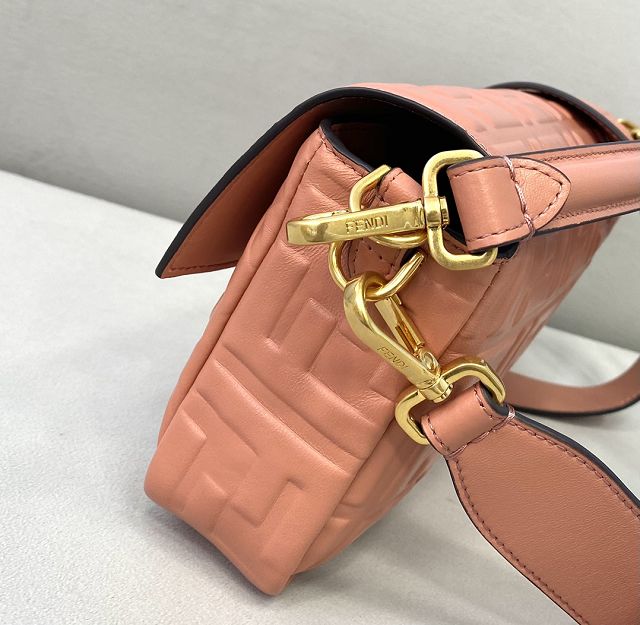Fendi original lambskin medium baguette bag 8BR600 shrimp pink