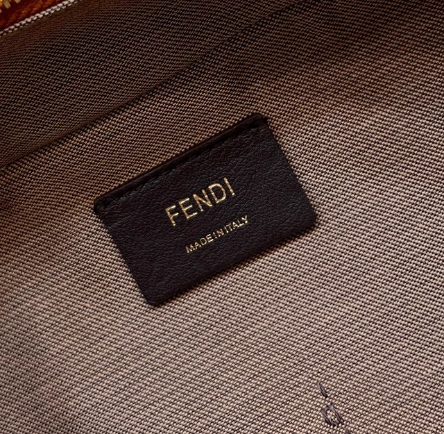 Fendi original suede O-Lock mini camera case 8BS058 brown