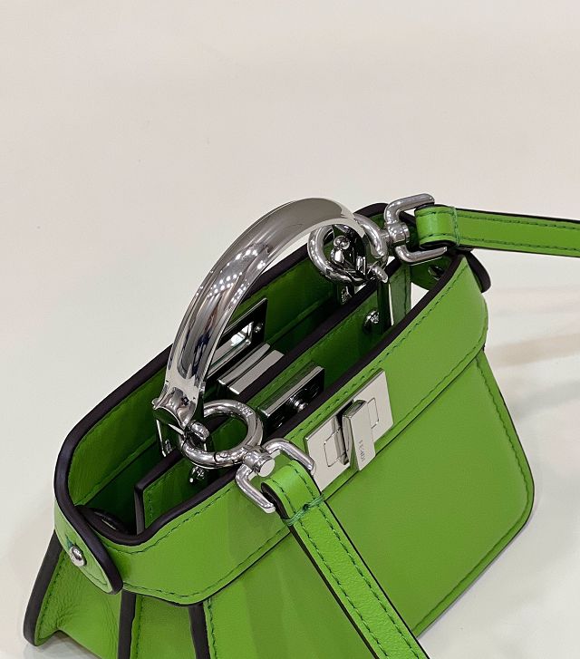 Fendi original lambskin nano peekaboo bag 7AS106 green