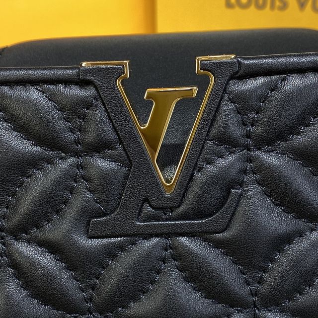 Louis vuitton original lambskin capucines BB handbag M55365 black