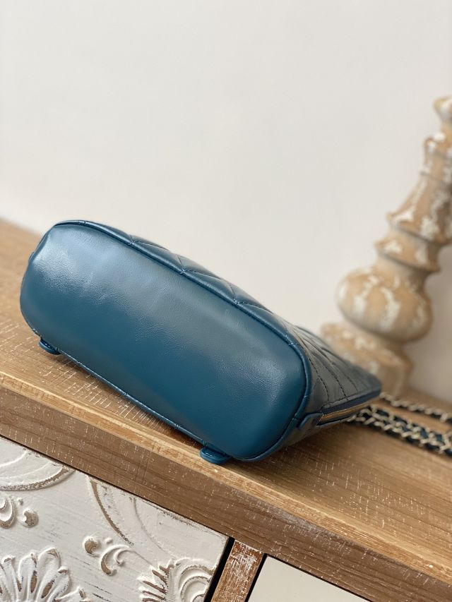 CC original calfskin small backpack AS3332 blue