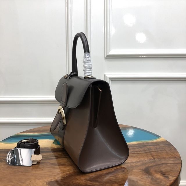 Delvaux original box calfskin brillant bag MM AA0555 grey&coffee	