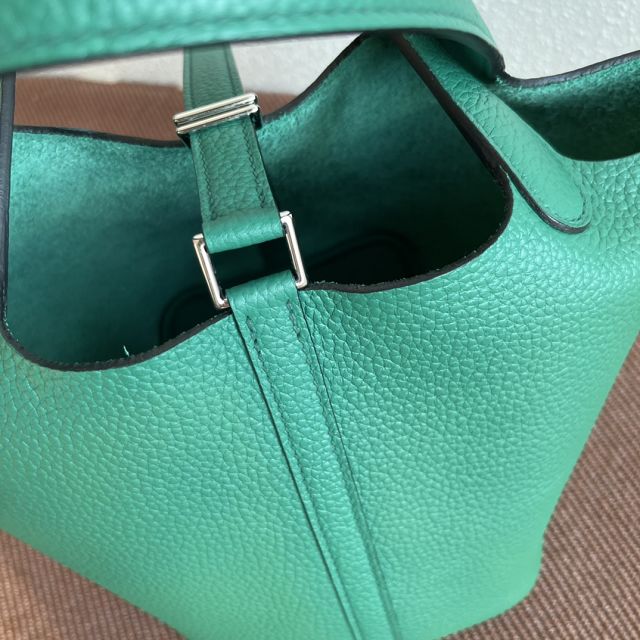 Hermes original togo leather picotin lock bag HP0022 vert verigo