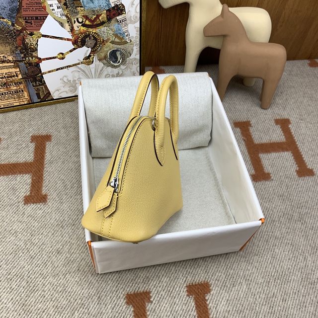 Hermes original chevre leather mini bolide bag H018 foin 