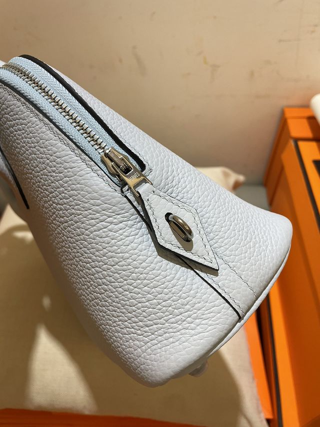 Hermes original togo leather bolide 25 bag B025 blue pale