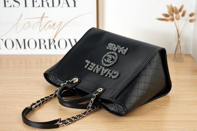 CC original calfskin large shopping bag A66941 black