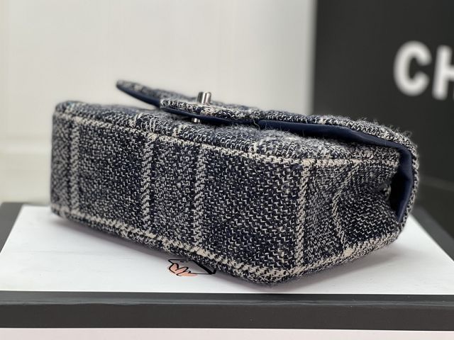 CC original tweed mini flap bag A69900 blue&white