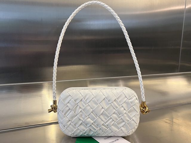 BV original calfskin knot on strap 717623 white