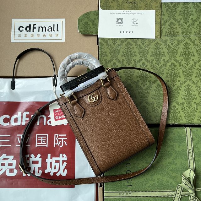2023 GG original calfskin mini tote bag 739079 brown