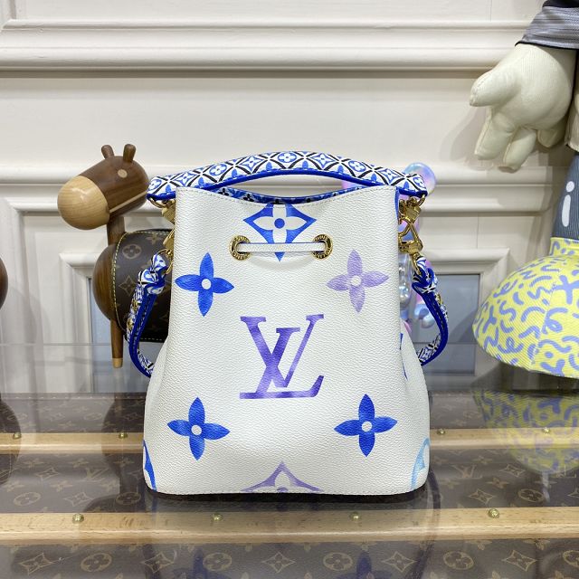 Louis vuitton original monogram canvas neonoe BB M22986 blue