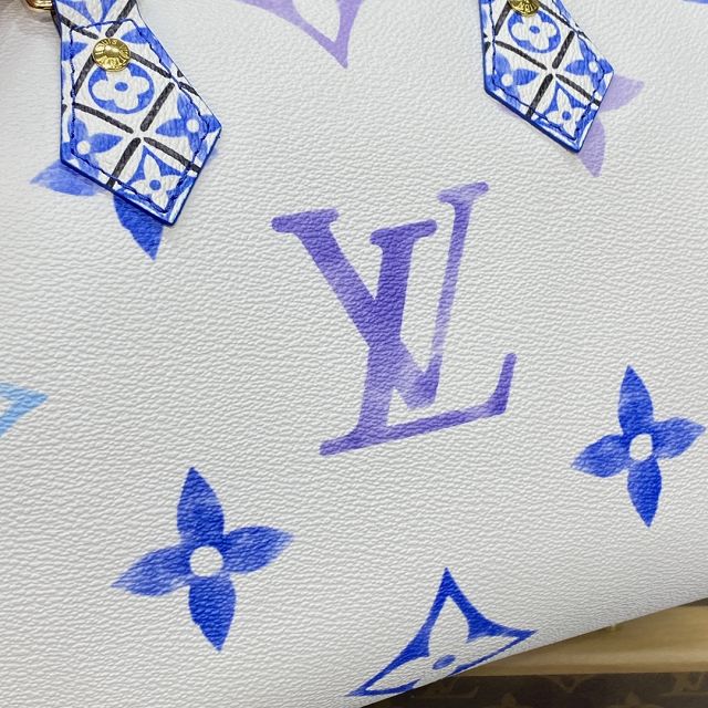 Louis vuitton original monogram canvas speedy 25 M23073 blue